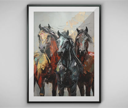 Horses Oil Painting