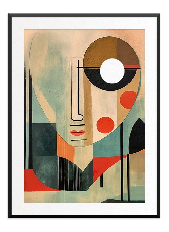 Abstract Face Illustration Poster - Wallpicture