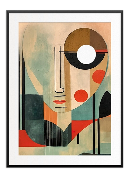 Abstract Face Illustration Poster - Wallpicture