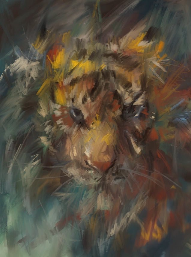 Abstract Tiger Painting - Wallpicture