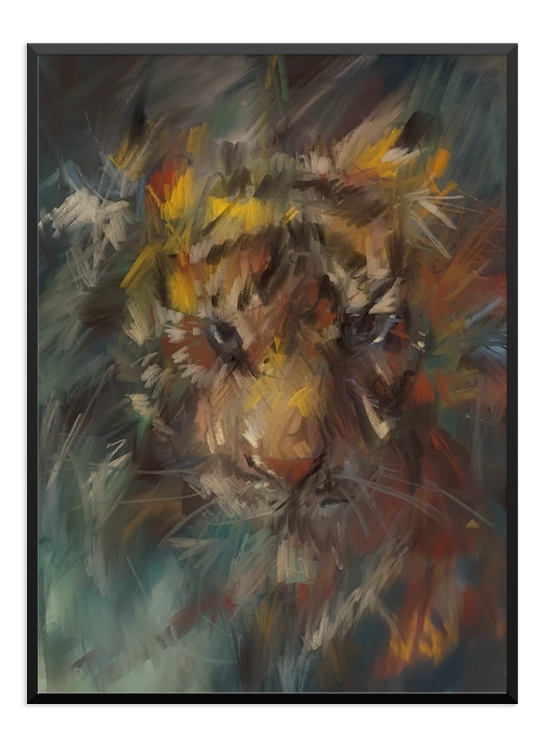 Abstract Tiger Painting Poster - Wallpicture