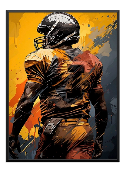 American Football Player Poster - Wallpicture