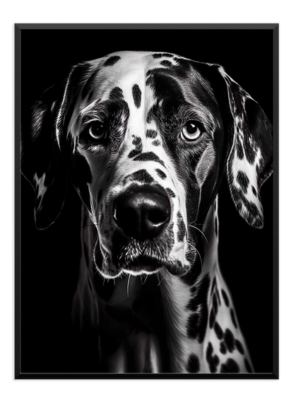 Black and White Dog Poster - Wallpicture