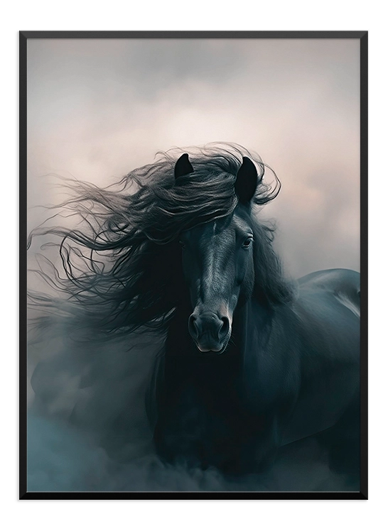 Black Mist Horse Poster - Wallpicture