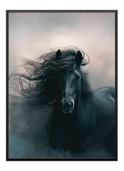 Black Mist Horse Poster - Wallpicture