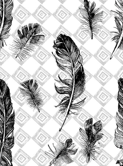 Black &amp; White Feathers - Wallpicture