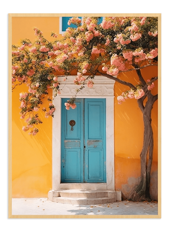 Charming Blue Door Amalfi - Wallpicture