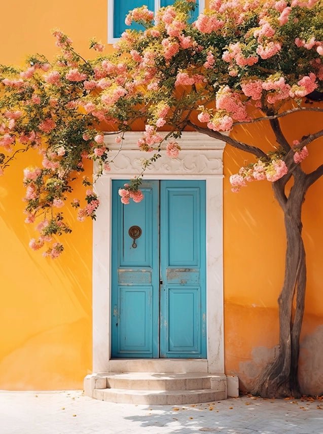 Charming Blue Door Amalfi - Wallpicture