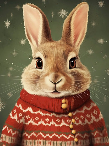 Christmas Rabbit - Wallpicture