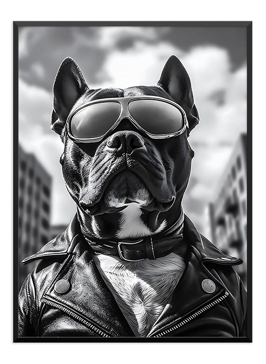 Cool Dog in Sunglasses Poster - Wallpicture