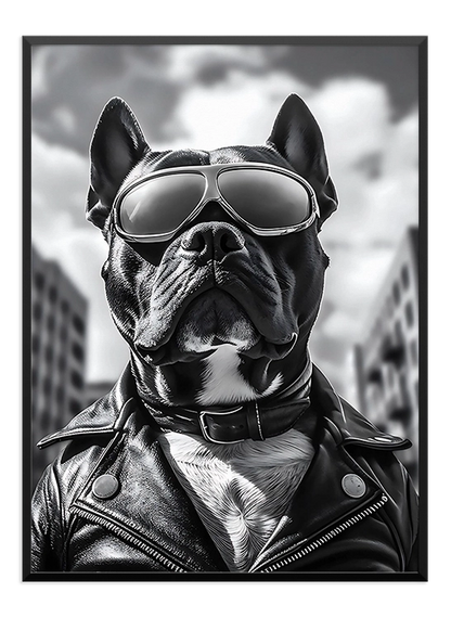 Cool Dog in Sunglasses Poster - Wallpicture