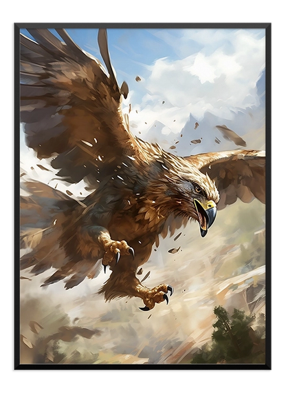 Flying Eagle Poster - Wallpicture