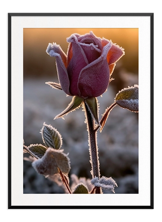 Frosty Rose Poster - Wallpicture