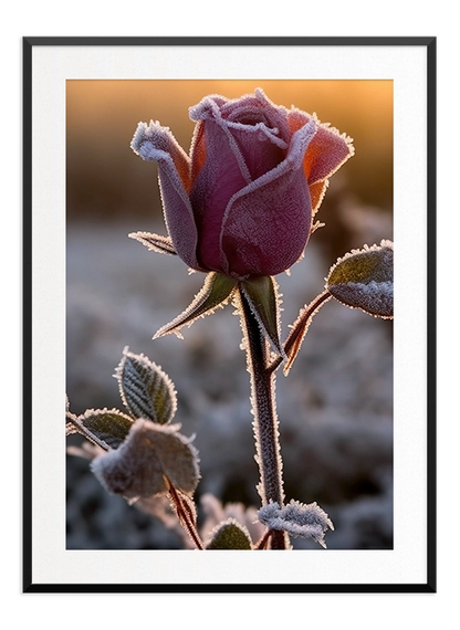 Frosty Rose Poster - Wallpicture