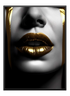 Gold Lips Poster - Wallpicture