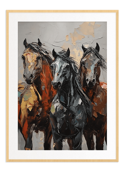 Horses Oil Painting - Wallpicture