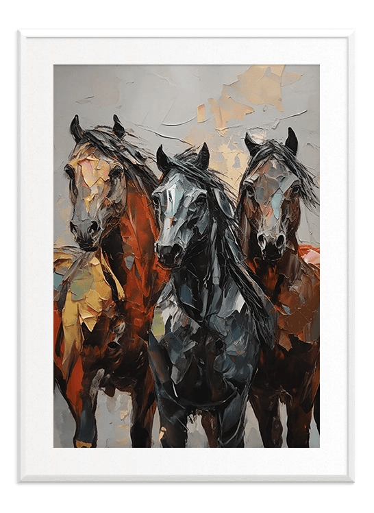 Horses Oil Painting - Wallpicture