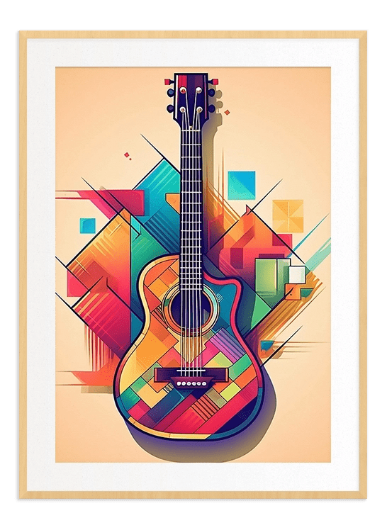 Illustrated Guitar - Wallpicture