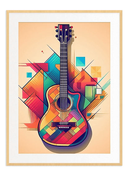 Illustrated Guitar - Wallpicture