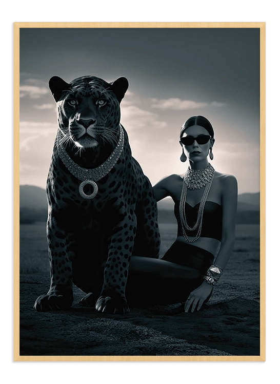 Leopard Modell Bling Poster - Wallpicture