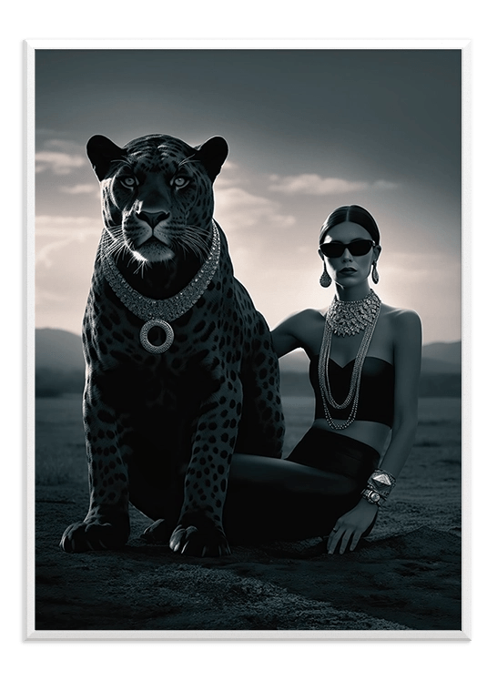 Leopard Modell Bling Poster - Wallpicture