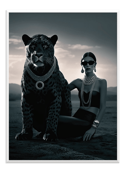 Leopard Modell Bling Poster - Wallpicture