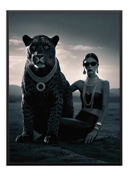 Leopard Modell Bling Poster - Wallpicture