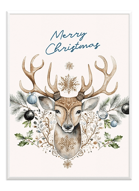 Merry Xmas Deer - Wallpicture