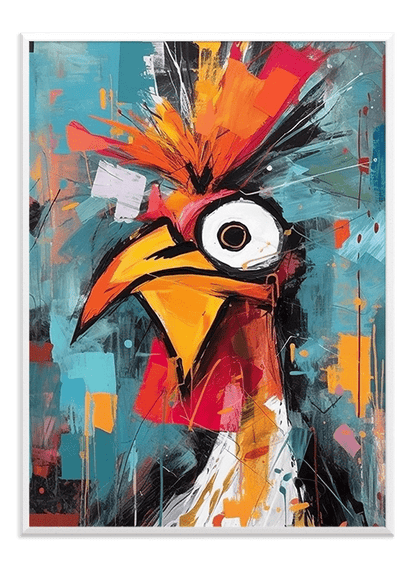 Oil Painting Rooster - Wallpicture