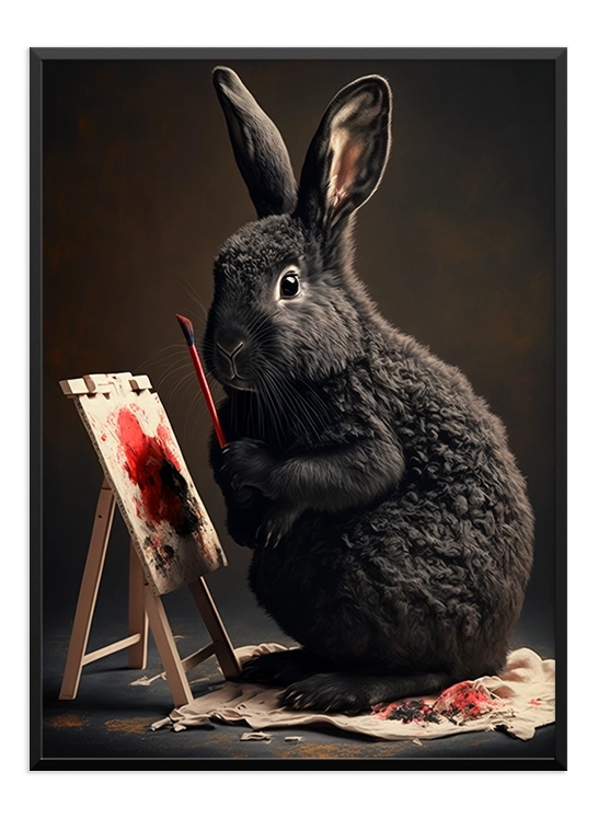 Painting Rabbit Poster - Wallpicture