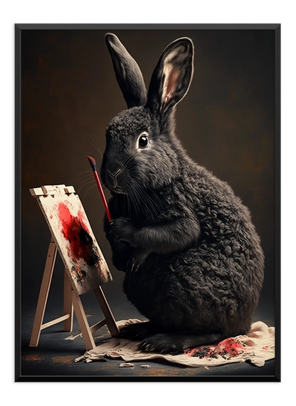 Painting Rabbit Poster - Wallpicture