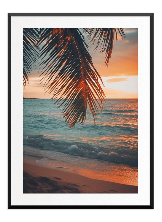 Palm Tree Beach Poster - Wallpicture