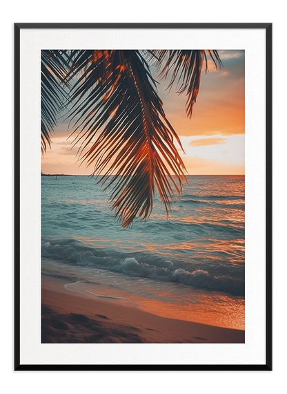 Palm Tree Beach Poster - Wallpicture