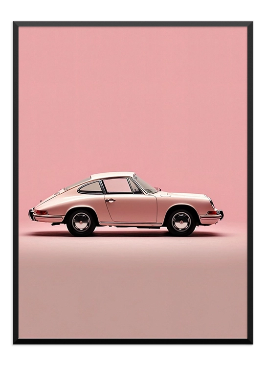 Pink Car Poster - Wallpicture