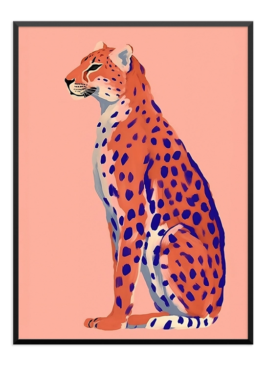 Pink Leopard Poster - Wallpicture