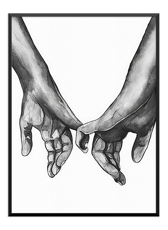 Romantic Hands Holding Poster - Wallpicture