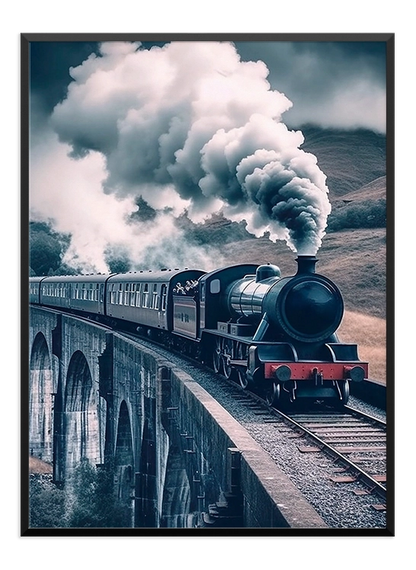 Vintage Steam Train Poster - Wallpicture