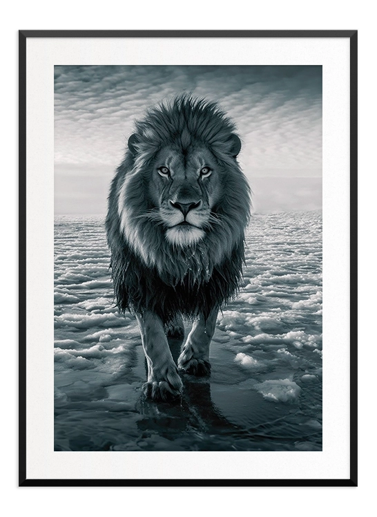 Walking Lion Poster - Wallpicture