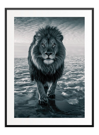 Walking Lion Poster - Wallpicture